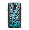 The Hot Teal Cheetah Animal Print Samsung Galaxy S5 Otterbox Commuter Case Skin Set
