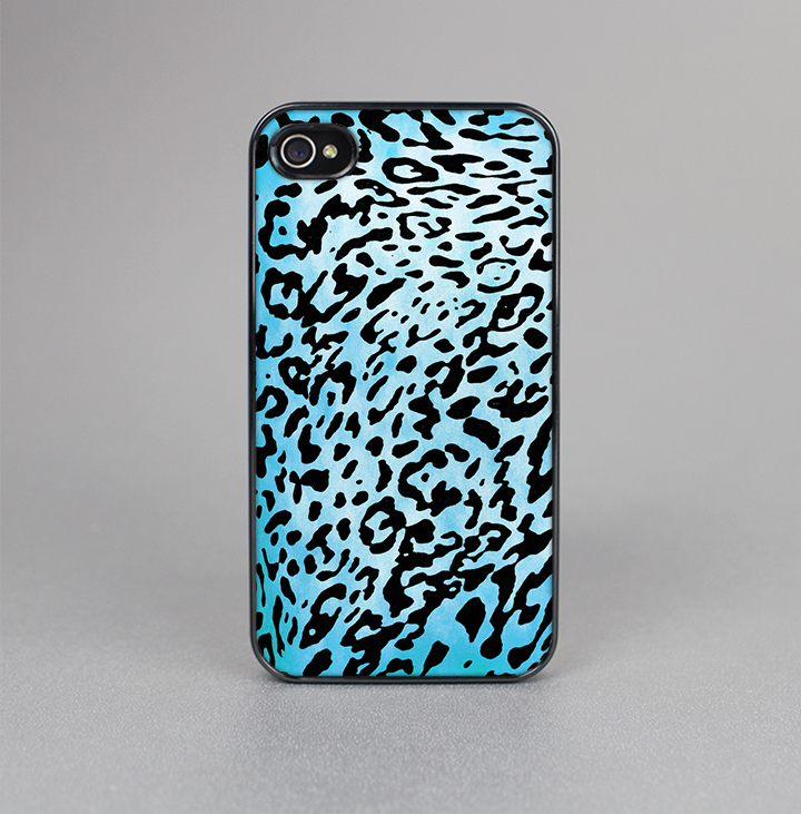 The Hot Teal Cheetah Animal Print Skin-Sert for the Apple iPhone 4-4s Skin-Sert Case