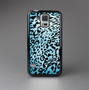 The Hot Teal Cheetah Animal Print Skin-Sert Case for the Samsung Galaxy S5