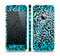 The Hot Teal Cheetah Animal Print Skin Set for the Apple iPhone 5
