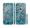 The Hot Teal Cheetah Animal Print Sectioned Skin Series for the Apple iPhone 6s Plus
