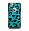 The Hot Teal Vector Leopard Print Apple iPhone 6 Otterbox Commuter Case Skin Set