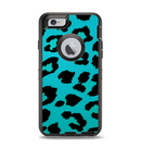 The Hot Teal Vector Leopard Print Apple iPhone 6 Otterbox Defender Case Skin Set