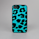 The Hot Teal Vector Leopard Print Skin-Sert for the Apple iPhone 4-4s Skin-Sert Case