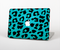 The Hot Teal Vector Leopard Print Skin Set for the Apple MacBook Pro 15" with Retina Display