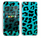 The Hot Teal Vector Leopard Print Skin for the Apple iPhone 5c