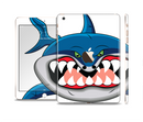 The Hungry Cartoon Shark Full Body Skin Set for the Apple iPad Mini 3