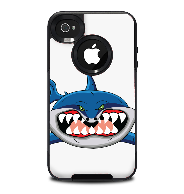 The Hungry Cartoon Shark Skin for the iPhone 4-4s OtterBox Commuter Case