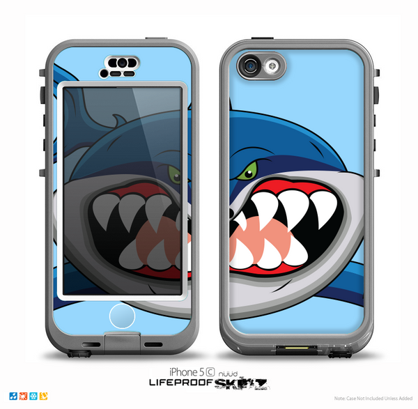 The Hungry Cartoon Shark Skin for the iPhone 5c nüüd LifeProof Case
