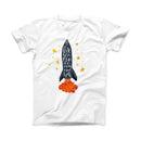 The I Love You To The Moon And Back ink-Fuzed Front Spot Graphic Unisex Soft-Fitted Tee Shirt