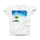 The Individual Tree Splatter ink-Fuzed Front Spot Graphic Unisex Soft-Fitted Tee Shirt