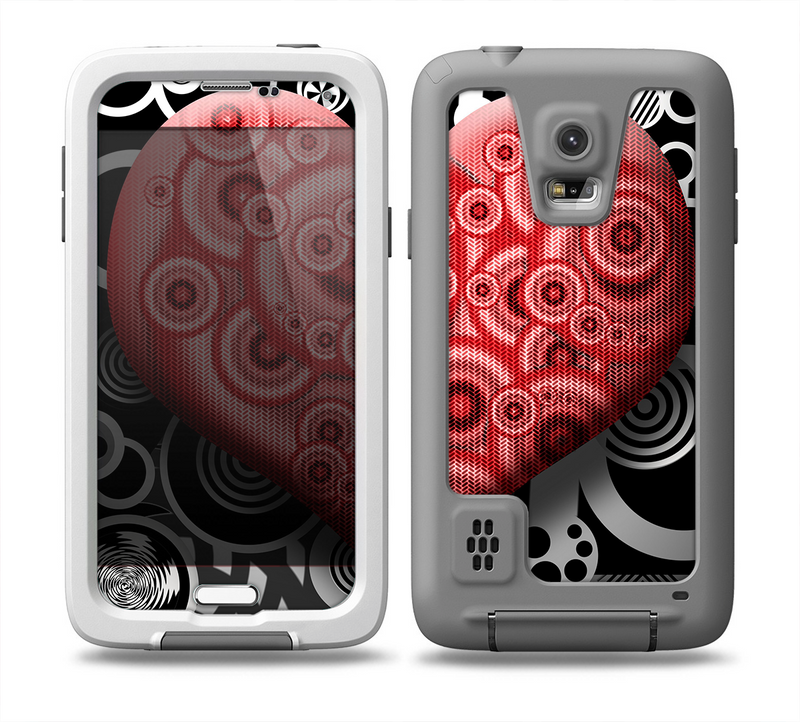 The Industrial Red Heart Skin for the Samsung Galaxy S5 frē LifeProof Case