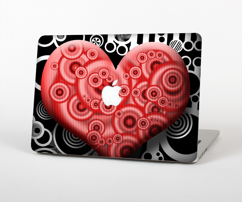 The Industrial Red Heart Skin Set for the Apple MacBook Air 13"