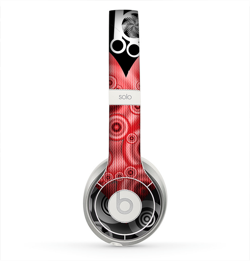 The Industrial Red Heart Skin for the Beats by Dre Solo 2 Headphones