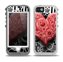 The Industrial Red Heart Skin for the iPhone 5-5s OtterBox Preserver WaterProof Case