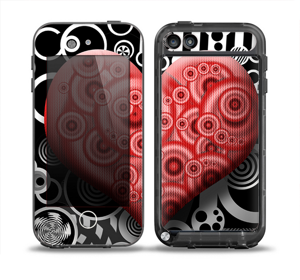 The Industrial Red Heart Skin for the iPod Touch 5th Generation frē LifeProof Case