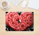 The Industrial Red Heart Skin Kit for the 12" Apple MacBook (A1534)