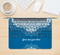 The Intricate Blue & White Snowflake Name Script Skin Kit for the 12" Apple MacBook (A1534)