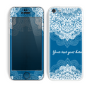 The Intricate Blue & White Snowflake Name Script copy Skin for the Apple iPhone 5c