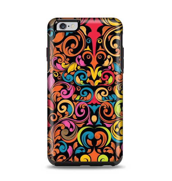 The Intricate Colorful Swirls Apple iPhone 6 Plus Otterbox Symmetry Case Skin Set