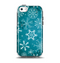 The Intricate Snowflakes with Green Background Apple iPhone 5c Otterbox Symmetry Case Skin Set