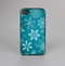 The Intricate Snowfakes with Green Background Skin-Sert for the Apple iPhone 4-4s Skin-Sert Case
