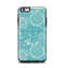 The Intricate Teal Floral Pattern Apple iPhone 6 Plus Otterbox Symmetry Case Skin Set