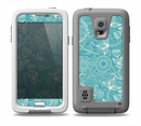 The Intricate Teal Floral Pattern Skin Samsung Galaxy S5 frē LifeProof Case