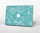 The Intricate Teal Floral Pattern Skin Set for the Apple MacBook Air 13"