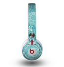 The Intricate Teal Floral Pattern Skin for the Beats by Dre Mixr Headphones