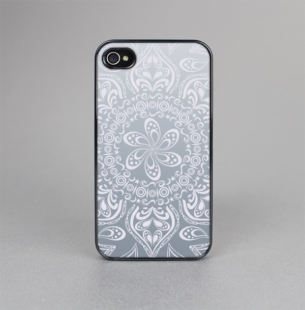 The Intricate White and Gray Vector Pattern Skin-Sert for the Apple iPhone 4-4s Skin-Sert Case