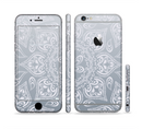 The Intricate White and Gray Vector Pattern Sectioned Skin Series for the Apple iPhone 6s Plus