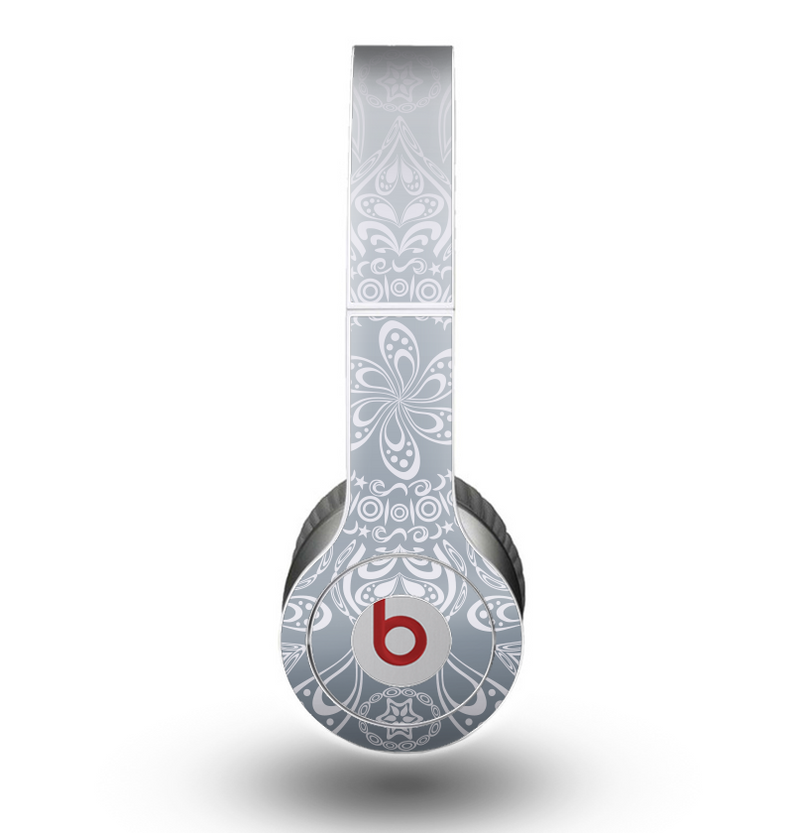 The Intricate White and Gray Vector Pattern Skin for the Beats by Dre Original Solo-Solo HD Headphones