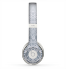 The Intricate White and Gray Vector Pattern Skin for the Beats by Dre Solo 2 Headphones
