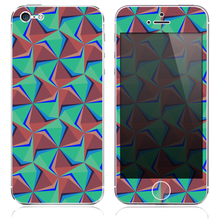 The Inverted Abstract Warped Pattern Skin for the iPhone 3, 4-4s, 5-5s or 5c