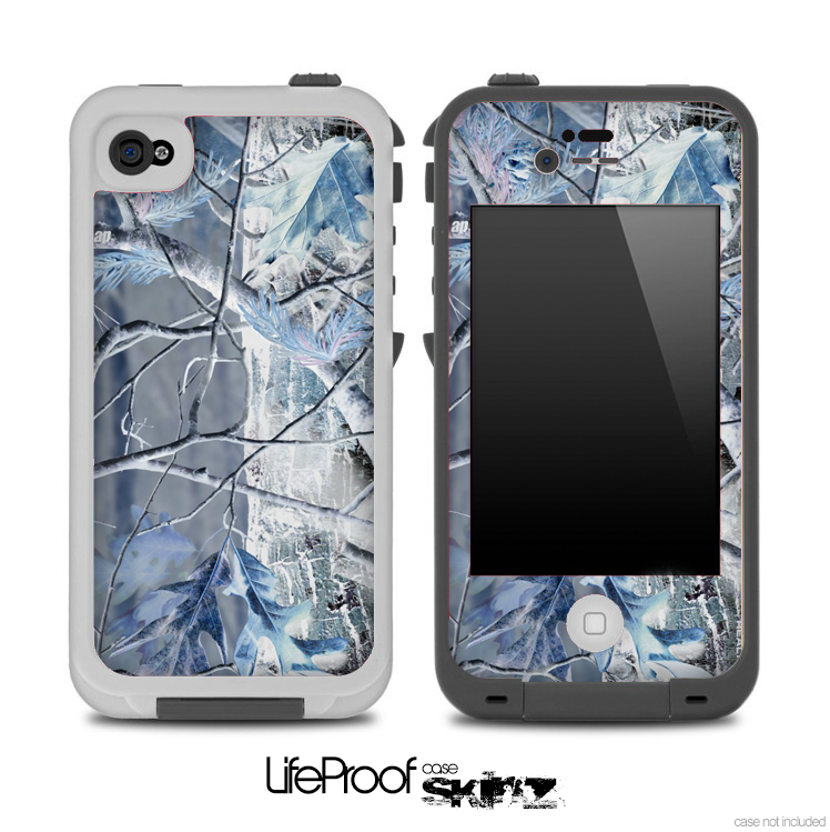 The Inverted Bare Camouflage Winter Skin for the iPhone 4 or 5 LifeProof Case