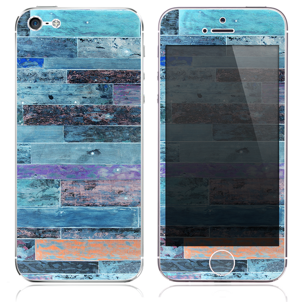 The Inverted Grungy Vintage Wood Planks Skin for the iPhone 3, 4-4s, 5-5s or 5c