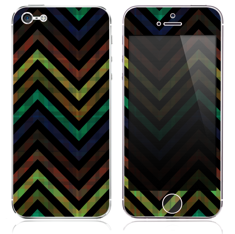 The Inverted Icey Sharp Chevron Pattern V4 Skin for the iPhone 3, 4-4s, 5-5s or 5c