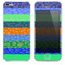 The Inverted Striped Cheetah Neon Print Skin for the iPhone 3, 4-4s, 5-5s or 5c