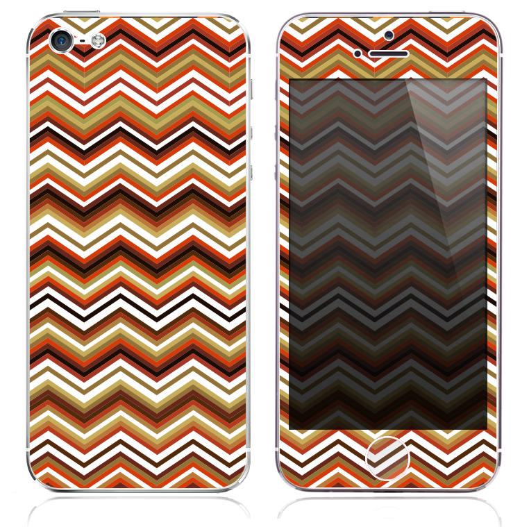The Inverted Thin Lined Chevron Pattern v4 Skin for the iPhone 3, 4-4s, 5-5s or 5c