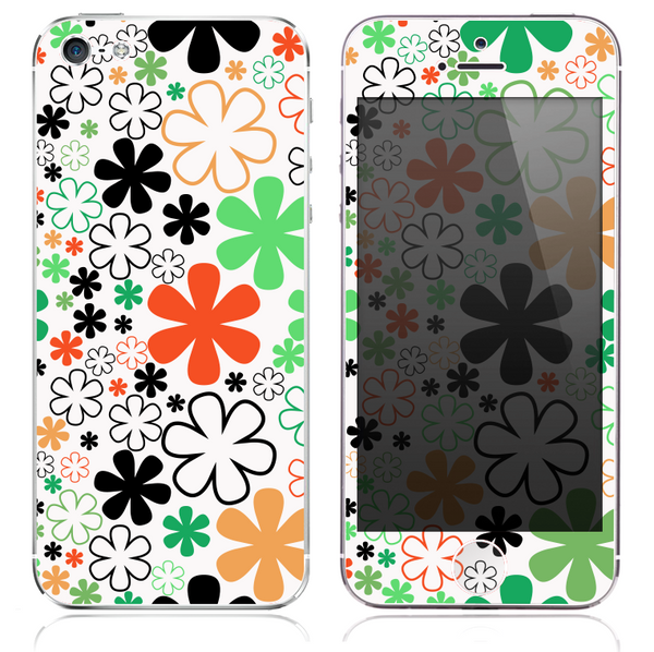 The Inverted Vector Flowers Skin for the iPhone 3, 4-4s, 5-5s or 5c