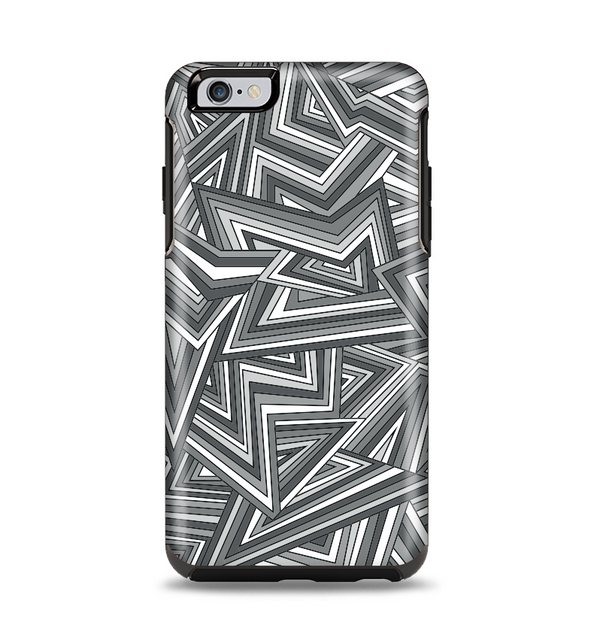 The Jagged Abstract Graytone Apple iPhone 6 Plus Otterbox Symmetry Case Skin Set