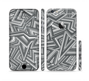 The Jagged Abstract Graytone Sectioned Skin Series for the Apple iPhone 6s Plus