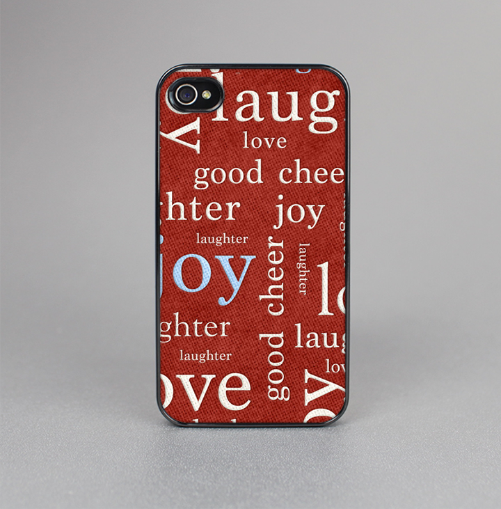 The Joy & Love WordCloud Wallpaper Skin-Sert for the Apple iPhone 4-4s Skin-Sert Case