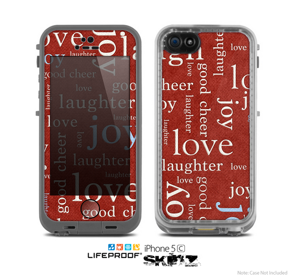 The Joy & Love WordCloud Wallpaper Skin for the Apple iPhone 5c LifeProof Case