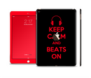 The Keep Calm & Beats On Red Skin Set for the Apple iPad Pro