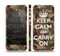 The Keep Calm & Carry On Camouflage Skin Set for the Apple iPhone 5s