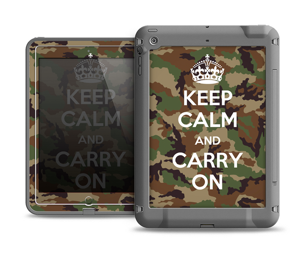 The Keep Calm & Carry On Camouflage Apple iPad Air LifeProof Fre Case Skin Set