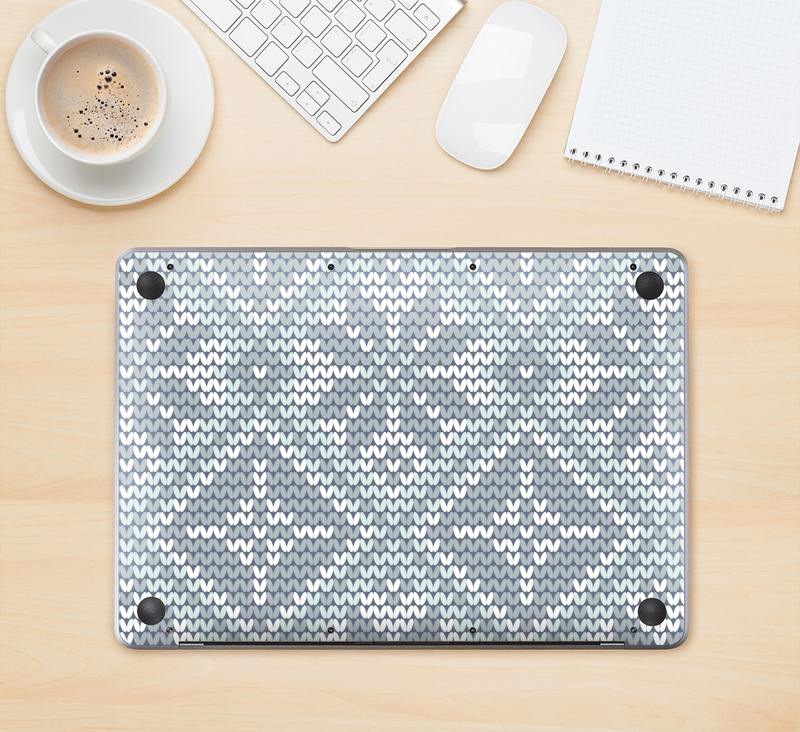 The Knitted Snowflake Fabric Pattern Skin Kit for the 12" Apple MacBook (A1534)