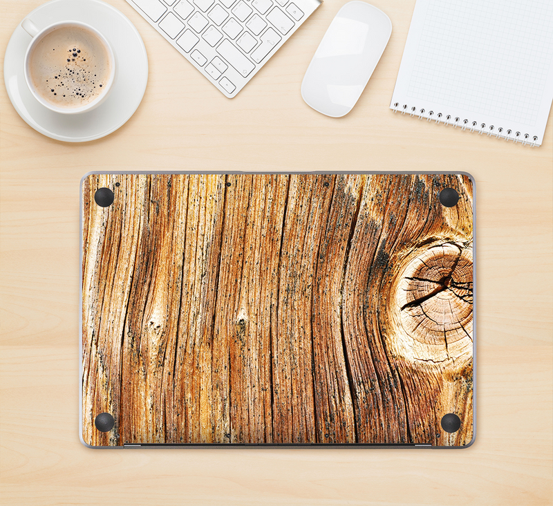 The Knobby Raw Wood Skin Kit for the 12" Apple MacBook (A1534)